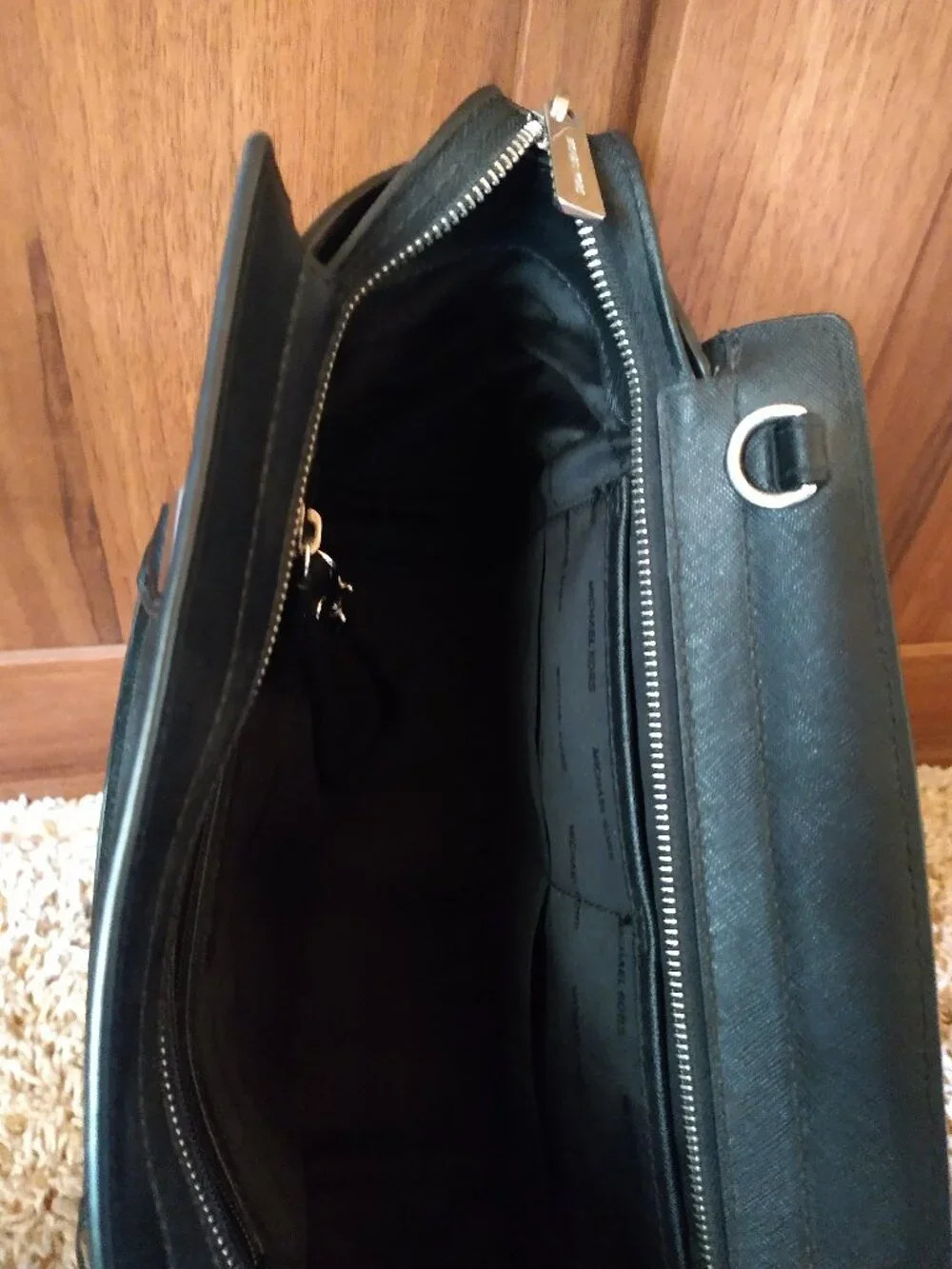 Michael Kors Black Studded Logo Satchel / Tote